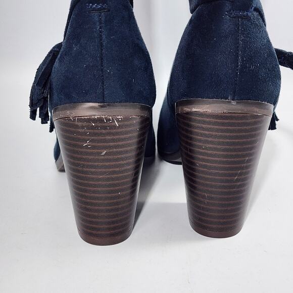 Parker & Sky Blue Suede Ankle Boots Women's Size 8 - Picture 5 of 10